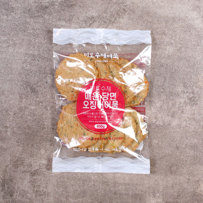 [주문생산] 수제 매운 당면오징어 어묵 400g